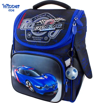 

Fashion orthopedics bag teen boy super sports car children backpack girl cartoon bear bag mochila