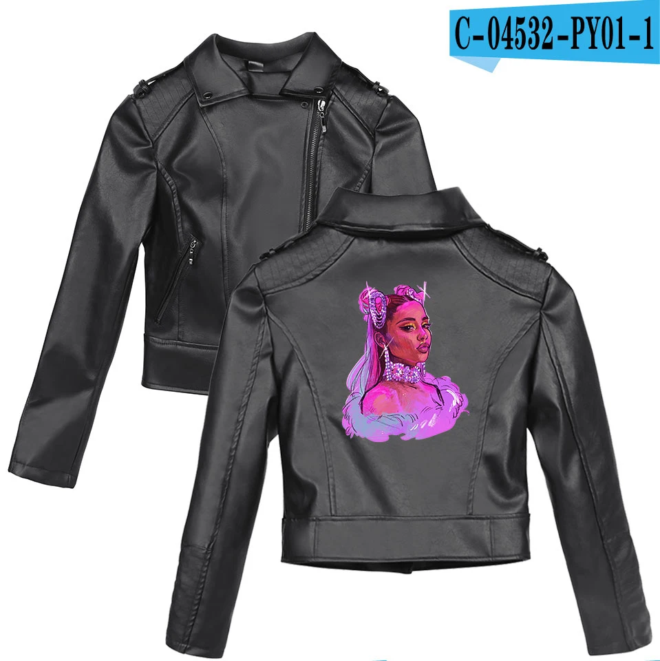 Ariana Grande Женская куртка из искусственной кожи Модная мотоциклетная куртка Короткая Southside Serpents искусственная кожа Ariana Grande пальто - Цвет: 1