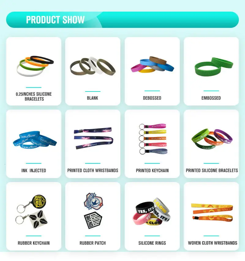 Bandas de Borracha Pulseiras para Eventos Yerllsom Lote Frete Grátis Personalizado 1 Cor Impresso Silicone Y20061602 200 Pçs - 1 High Quality Joias e Acessórios