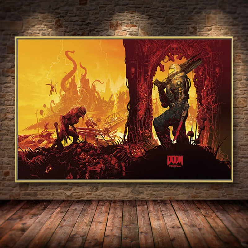Постер из игры HD вечная картина маслом DOOM настенное искусство для гостиной