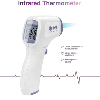 

Outdoor Non Contact Infrared Thermometer Gun LCD Digital Body Temporal Forehead Thermometer For Fever Temperature Sensor Fast