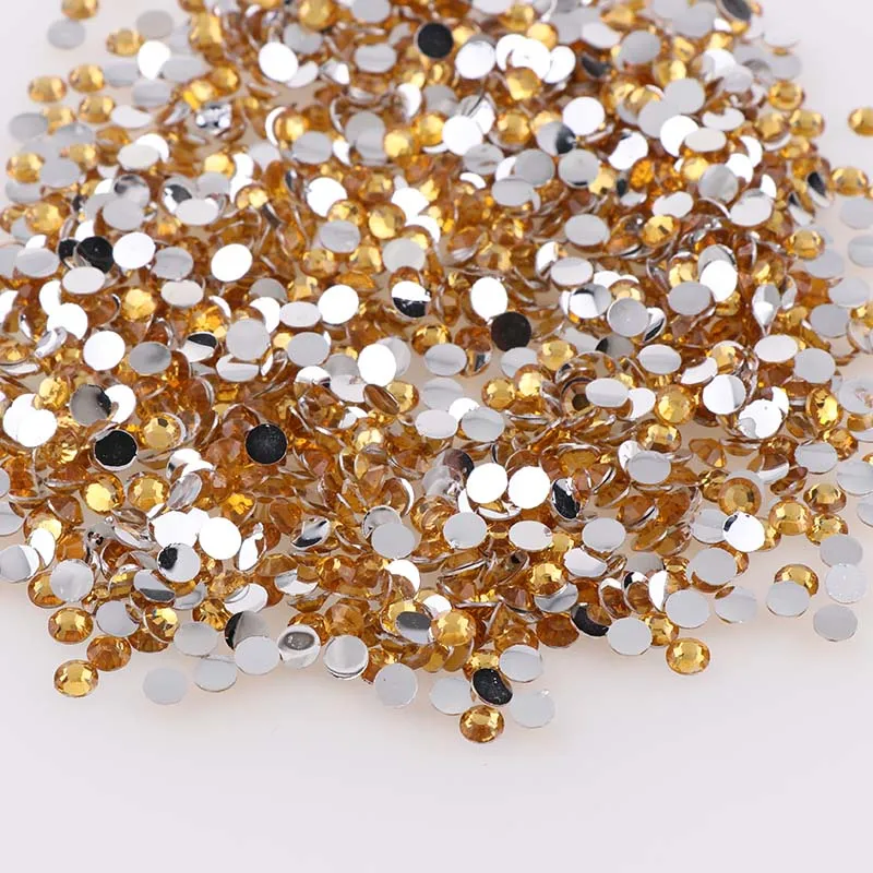 1000pcs 2mm 25 Colors Rhinestones Non Hotfix Round Resin Flatback Rhinestones For DIY Nail Art Jewelry Decorations