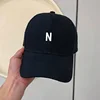 A-Z Embroider Letter Cotton Hat  Baseball Dad Cap Adjustable Size for Running Workouts Outdoor Activities Personality Caps 5