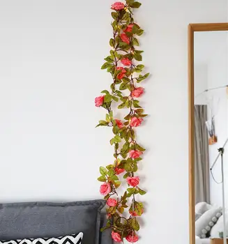 

LED Copper Wire String Light Rose Vine Lamp for Home Wall Window Decoration
