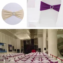 Современный стиль спандекс материал многоразовый эластичный комплект стула для свадебной вечеринки с галстуком-бабочкой с кольцом эластичный чехол для стула задняя пряжка