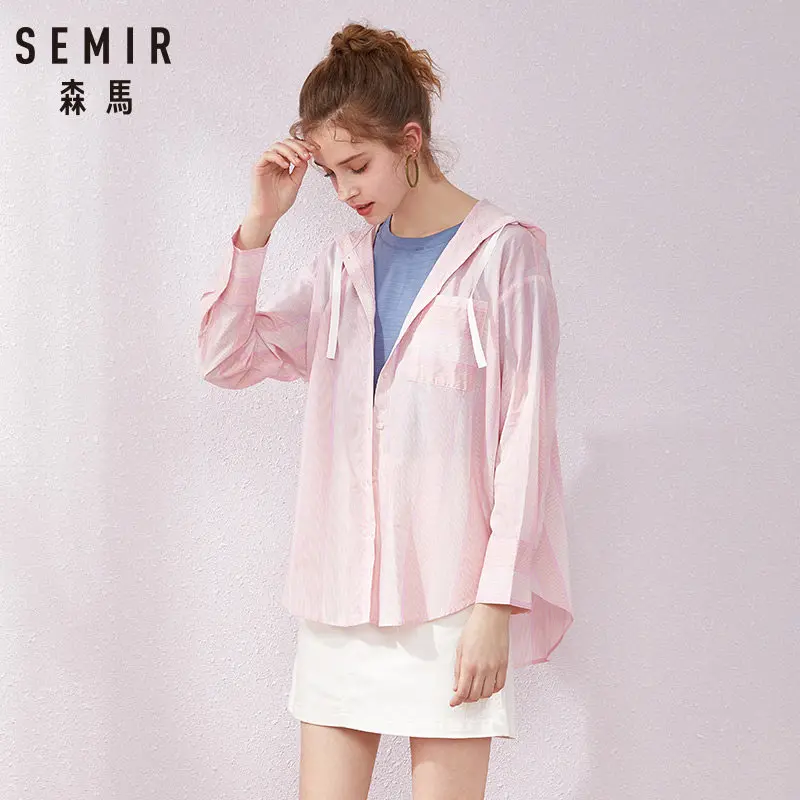 SEMIR, Женская клетчатая рубашка с длинными рукавами, куртка, рубашка для девочек с длинными рукавами, хлопковая рубашка с зауженной талией, весна