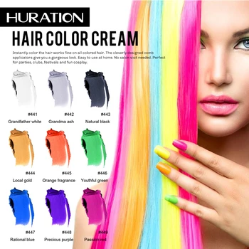 

Hair Dye Hot Fashion Permanent Punk Salon Light Gray Color Cream 9 Colors Hair Dye Not Hurt Hair Fast Hair Coloring