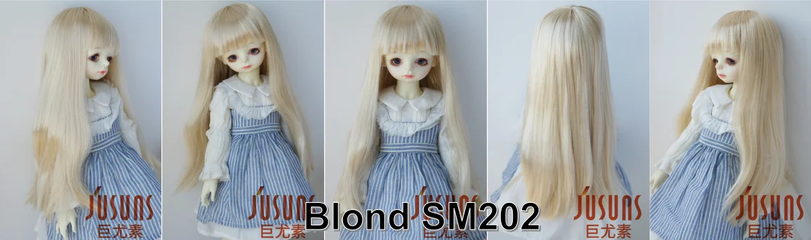 JD056 1/12 1/8 1/6 1/4 1/3 OB11 YOSD MSD SD Blythes Long Straight Hair With Full Bang Doll Wig 18"AG Doll Accessories