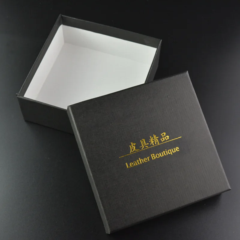 

MEN'S Leather Belt Bronze Printed Words Tiandigai Decorative Boxes Single Square Extra Hard Belt Gift Box