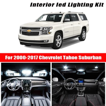 

For 2000-2017 Chevrolet Tahoe Suburban White car accessories Canbus Error Free LED Interior Light Reading Light Kit Map Dome