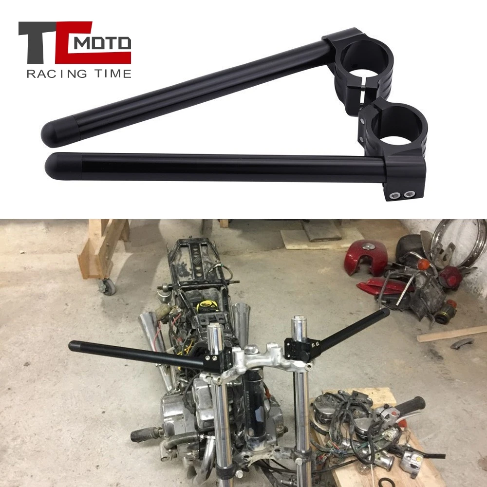 

CNC Motorcycle Handlebar Clip On Ons Fork handle bars Clip ons for Yamaha YZF R1 1998-2013 R6 2005-2013 ZX14 ZX10R ZX6R/RR