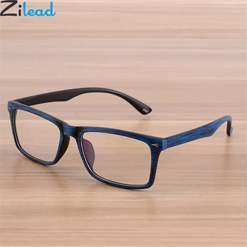 

Zilead Retro Imitation Wooden Glasses Frame Square Transparent Lens Optical Sepectacles For Men Women Plain Eyeglasses Eyewear