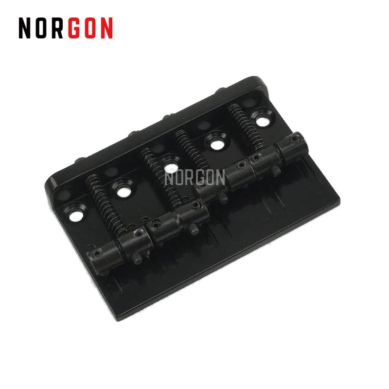 Norgon 4-струнная Электрический бас-гитара мост черный и серебристый инструменты Запчасти для авто и аксессуары