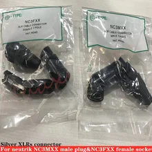 60 шт./лот для NEUTRIK бренд разъем 30 шт. NC3MXX и 30 шт. NC3FXX мужской и femelle Un ансамбль 3 Broches XLR черный разъем