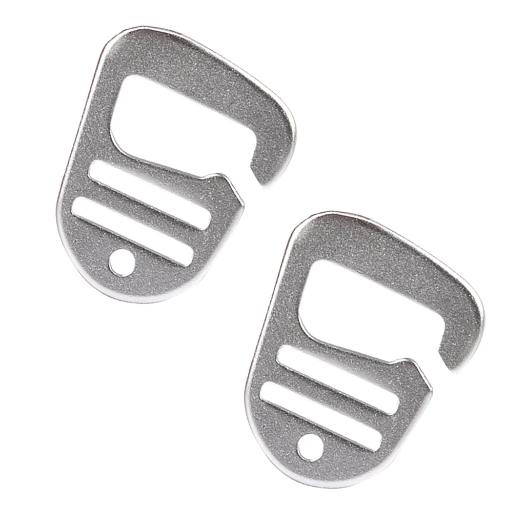 2 Pcs Metal G Hook Webbing Buckles For Bag Backpack Strap Webbing Silver