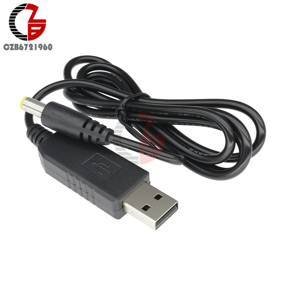 USB 2,0-DC 2,1x5,5 мм 5 В до 12 В повышающий кабель питания USB в DC преобразователь питания разъем зарядного устройства зарядный кабель для телефона