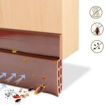 

Self-adhesive Silicone Strip Glass Door And Window Door Sound Wooden Seam Windshield Windproof Strip Bottom Insulation Door W1B0