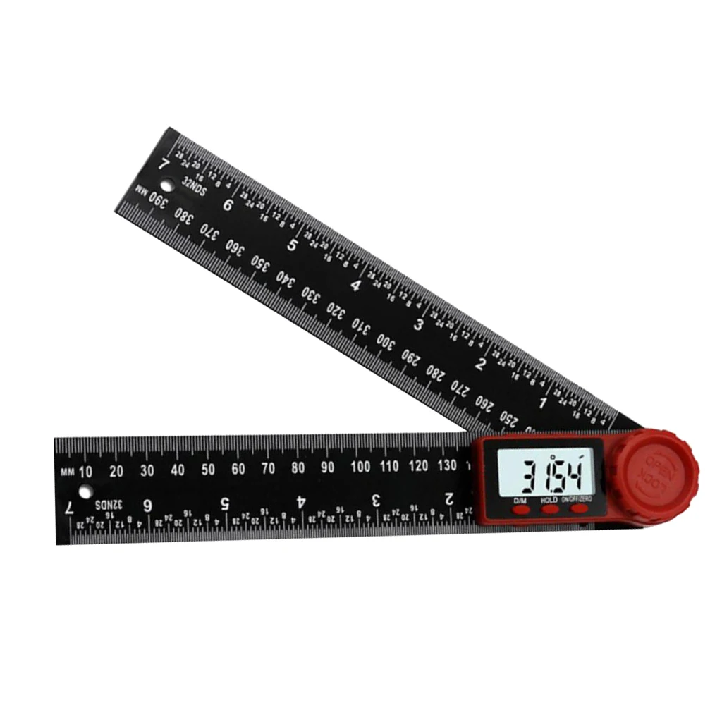  Digital Angle Finder Goniometer Protractor Measuring Tool Gauge Ruler Black