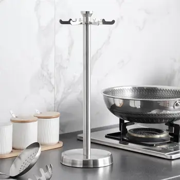 

1pc Cooking Utensils Organizer Rack Practical Kitchen Storage Rack with 6 Hooks