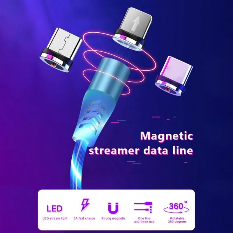 Сильный магнитный usb-кабель для быстрой зарядки Micro USB/type C/I Series смартфон Магнитный штекер зарядное устройство кабель для передачи данных для Android/Iphone