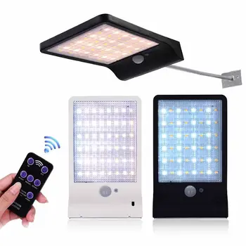 

48 leds Solar Light Color Adjustable remote Controller Three Modes spot Lamp flood Lights For Outdoor Garden Wall Street pathway