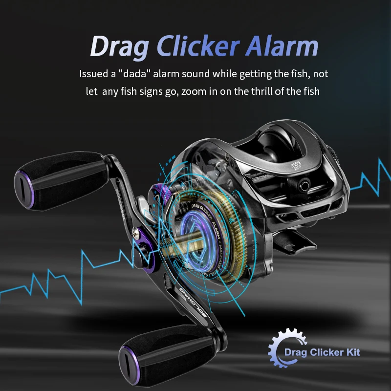 Soling GKA200 Pro kołowrotek do baitcastingu kołowrotki wędkarskie przełożenie 7.1/8.1 9KG moc ciągnięcia 6 1 BB Drag Drag Clicker
