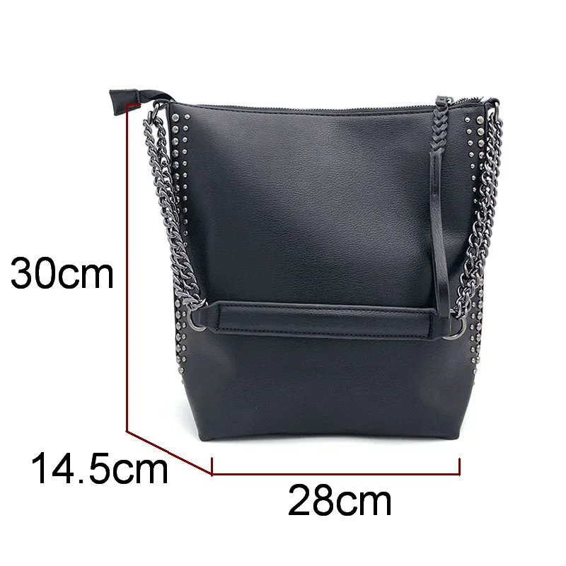 DIINOVIVO, фирменный дизайн, женская сумка на плечо, с заклепками, с цепочкой, женская кожаная сумка, женская сумка-тоут, ручная сумка, сумка-мессенджер, WHDV1248