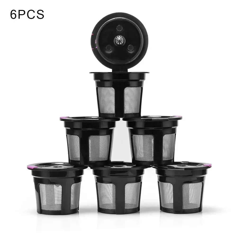 Кофе K-Cup Pod Фильтры совместимые с Keurig 1,0& 2,0 K чашка кофе многоразовые кофейные фильтры для многократного использования корзины Капсульная чашка 4P - Цвет: 6pcs A