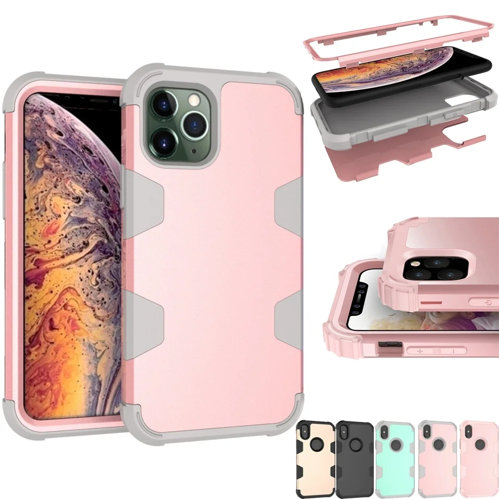 

Hybrid Shockproof Rugged Impact-resistant Rubber Protective Phone Case For iPhone 11Pro Max 11 Xs Max Xr 7plus 8plus 6s Plus