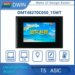 Dwin tela inteligente hmi módulo lcd 5 tamanhos 480*270 tft dispositivo inteligente uart painel de toque embutido