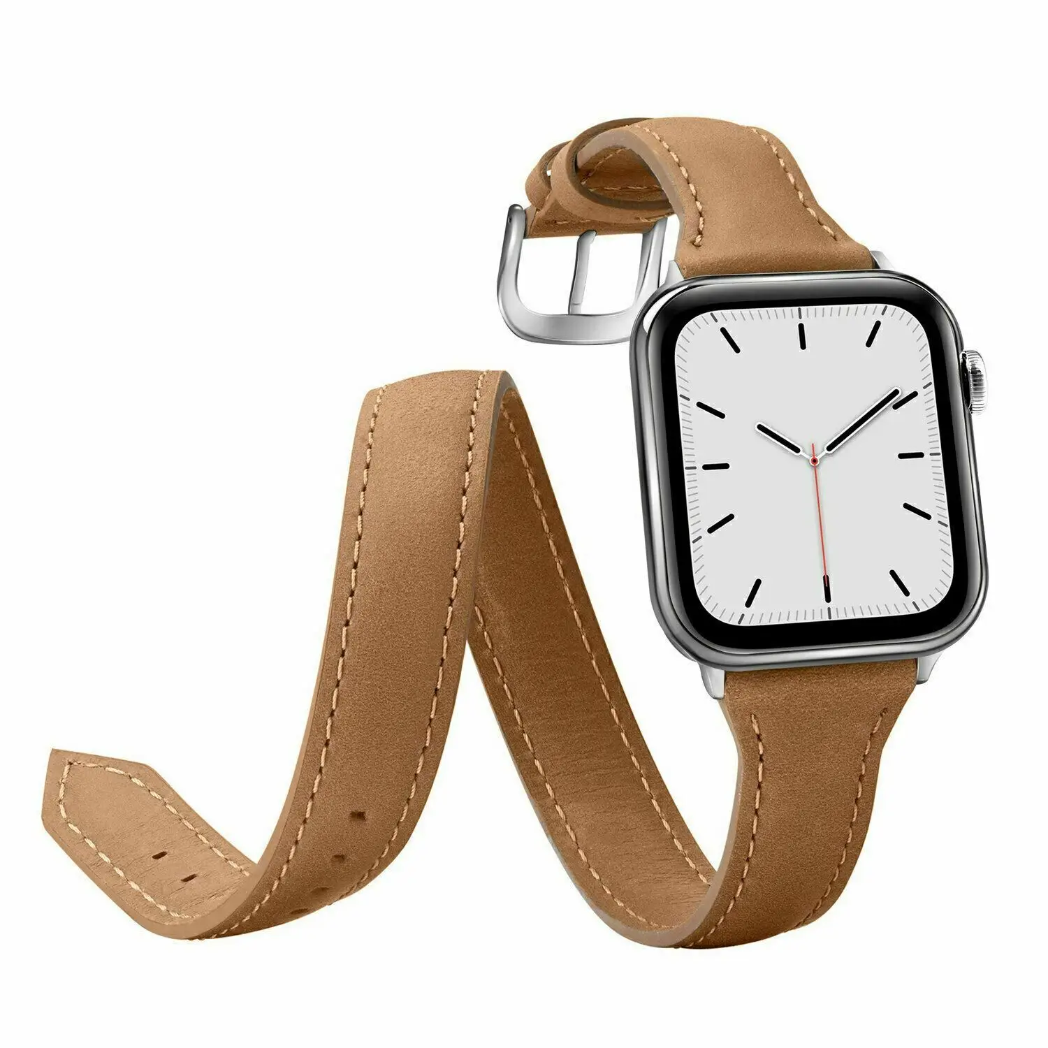 Двойной тур ремешок для Apple Watch iWatch 40 44 мм 38 42 мм очень длинный ремешок из воловьей кожи браслет для серии 5 4 3 2 1 ремешок для часов