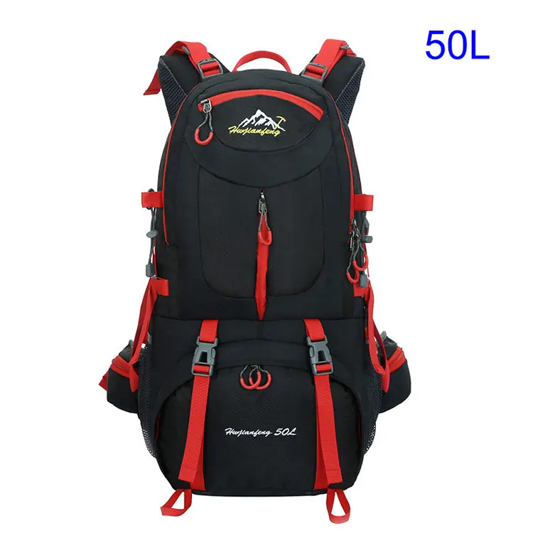 40L/50L/60L походный рюкзак, Водонепроницаемая спортивная сумка, рюкзак для путешествий, сумка для альпинизма, горного туризма, кемпинга, лыжного спорта, сумка - Цвет: Black 50L