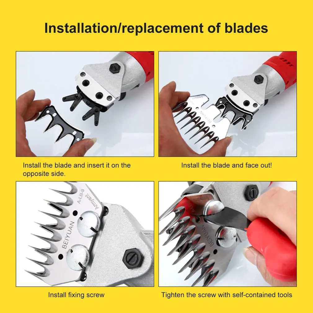 500W Electric Animal Clippers Shears Sheep Alpaca Llama Goat Shears Animal Hair Cutter Wool Scissor Shearing Grooming Tools