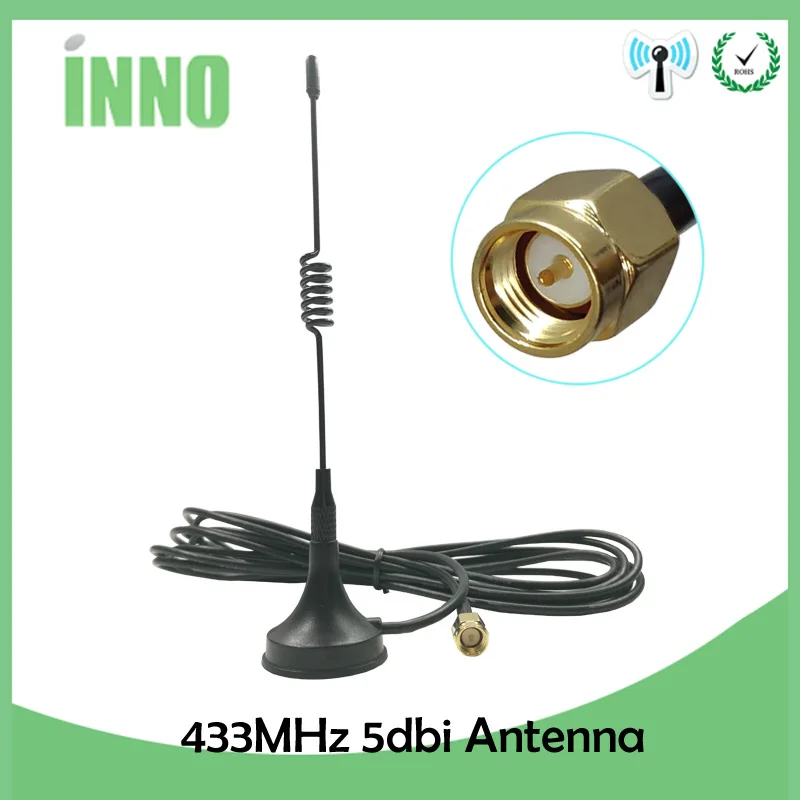 LORA антенна 433 МГц lorawan 5dbi Антенна GSM SMA Штекерный разъем с магнитным основанием для
