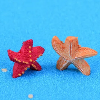 

400pcs/lot Mediterranean style Aquarium Micro landscape Small ornaments decorations Resin Starfish Figurines & Miniatures BJ01