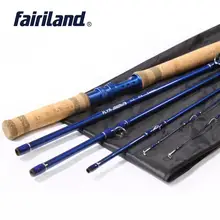 Fairiland 5 секций 11.2ft удочка для нахлыстом 6#/7#/8#/9# морская/Пресноводная синяя Удочка с ручкой из коркового дерева класса А