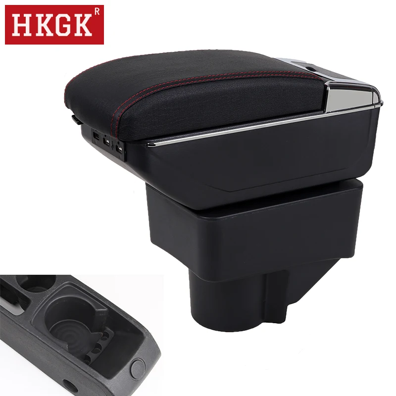 Подлокотник для Ford Fiesta двойной подлокотник USB-зарядка пепельница аксессуары