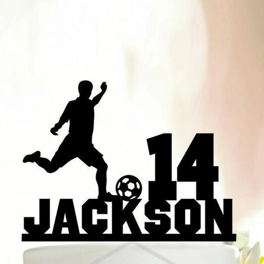 Party Decorations Birthday Party Supplies Cake Topper Cake Decorations Cake Toppers Personalized Football Cake Topper Football Happy Birthday Cake Topper Boys Birthday Party decoration name age Topper