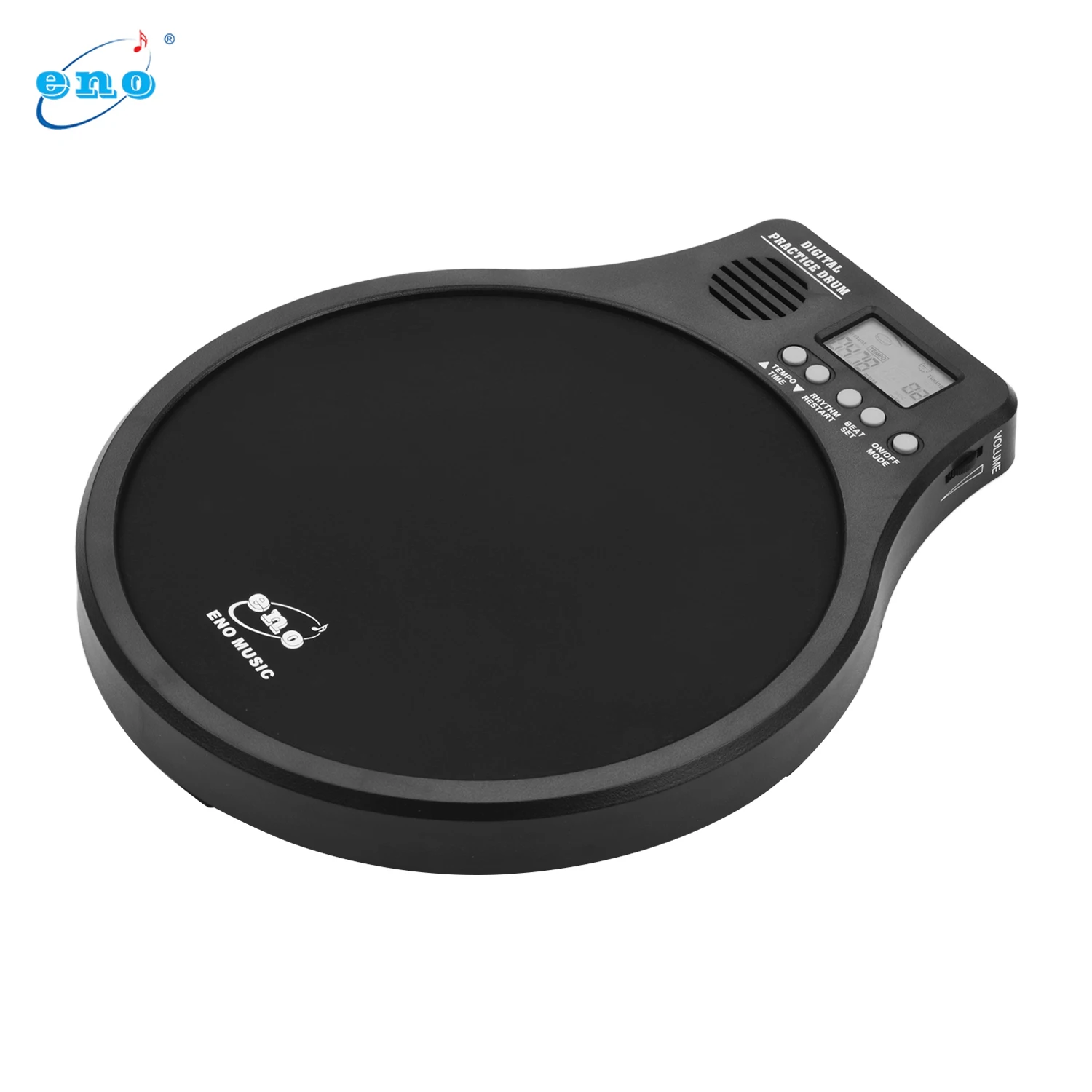 Черный Eno 3 в 1 цифровой электронный Dumb Pad Метроном Практика барабан для ударные инструменты для джаза упражнений тренировка метроном - Цвет: Черный