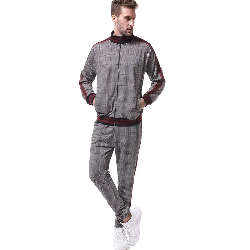 Fashion 3D Printing Gentlemen Tracksuit Men Set Sporting Suit Men Sets Zipper Sweatshirt+Sweatpants Mens Clothing 2 Pieces Sets