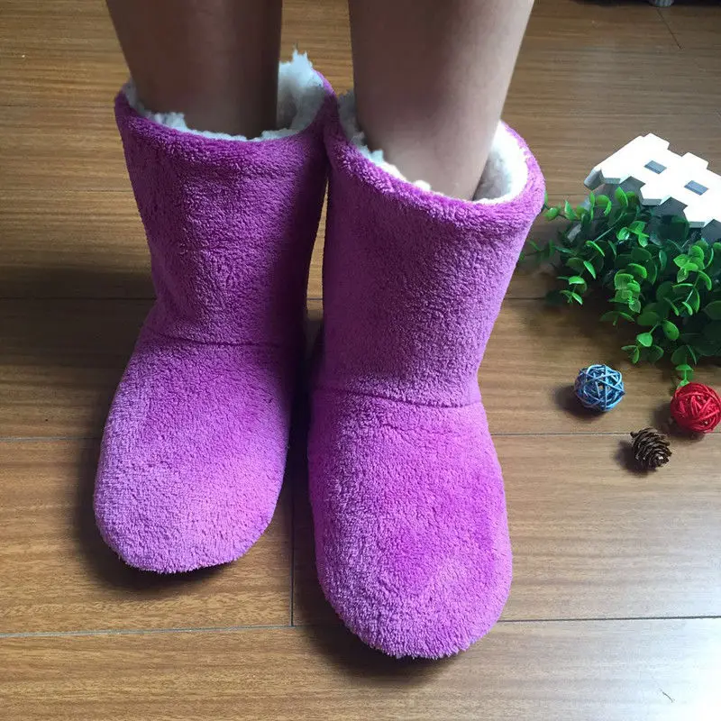 2020 New Winter Thickened Warm Coral Fleece Non-slip Soft Bottom Floor Boots Men and Women Indoor Plush Socks Cotton Shoes