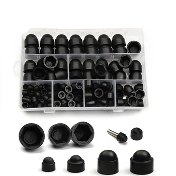 

Promotion! 145Pcs Hex Nut Cover Protective M4-M12 Bolt Cap Protection Caps Covers Exposed Hexagon Plastic