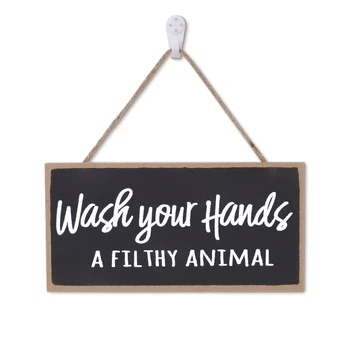 

Wooden Decorative Sign Hanging Wall Art Decorations Inappropriate Board Bathroom Hanging Signs Individuality Home Decor