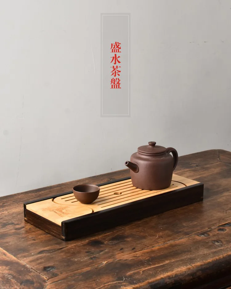 Heavy Bamboo Dry Foam Intraday Small Japanese Style meng zong Bamboo Tea Tray Heavy Bamboo Tray Fruit Bowl Portable Tea Tray