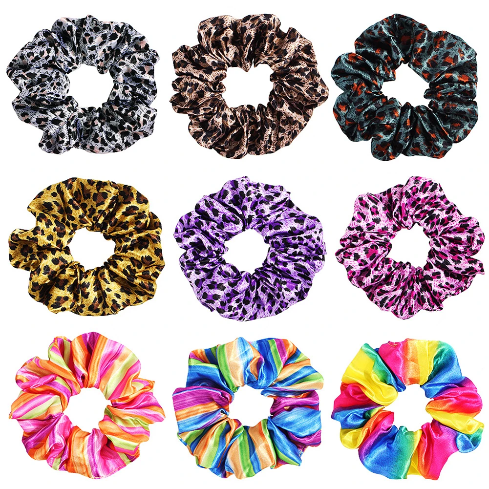 

1pc Good Quality Leopard Scrunchies Girls Elastic Hair Rope Band Women Scrunchies Velvet Ponytail Holder Hair Accessories
