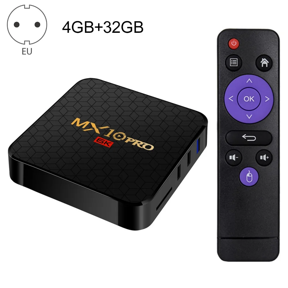 MX10 Pro H6 Смарт Android ТВ коробка 32/64GB Media player 6K HD, Wi-Fi, Netflix Декодер каналов кабельного телевидения медиаплеер Android 9,0 коробка
