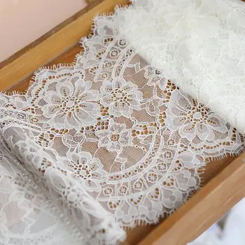 

Hot sale 15.5 CM fine powder purple stretch lace embroidery lace