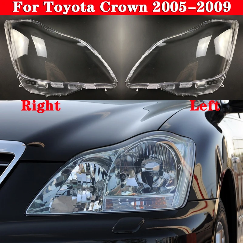 

Car Front Headlight Cover For Toyota Crown 2005-2009 Headlamp Lampshade Lampcover Head Lamp light Covers glass Lens Shell Caps