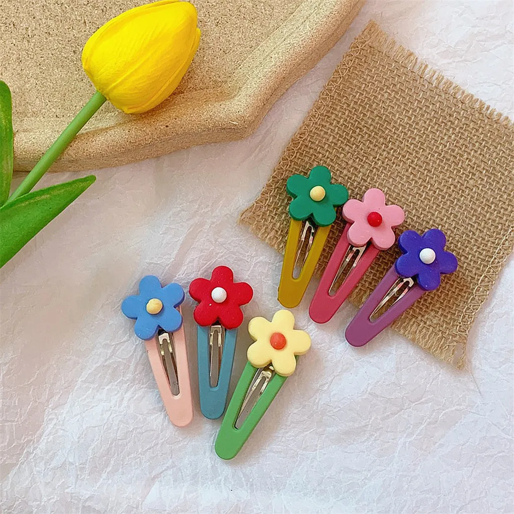 Мода INS стиль цветок заколка для волос многоцветные дополнительные шпильки