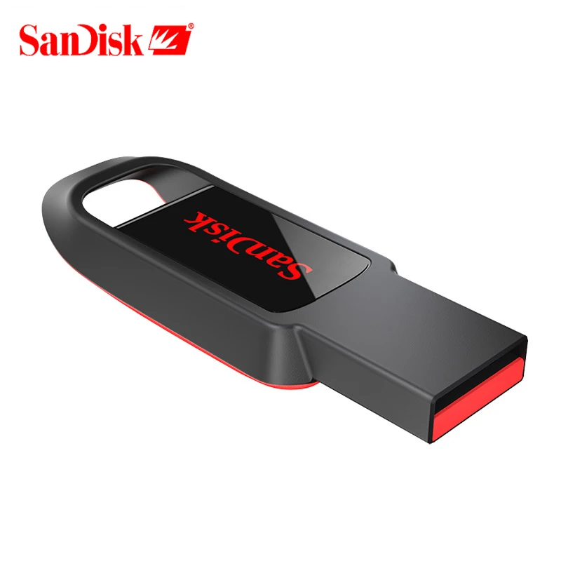 USB флеш-накопитель SanDisk CZ61, USB 2,0, 128 ГБ, 64 ГБ, 32 ГБ, 16 ГБ, флеш-накопитель, черная u-образная флешка, поддержка официальной проверки